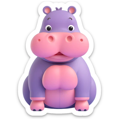 Hippo sticker