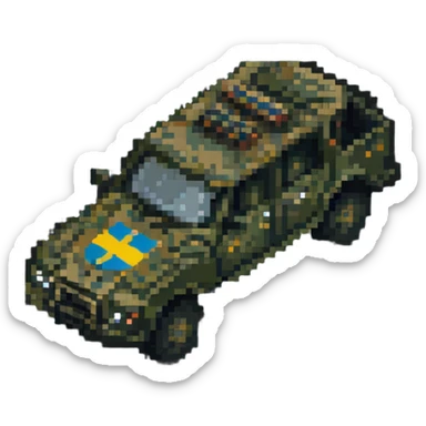 Ukrainian military transport sticker