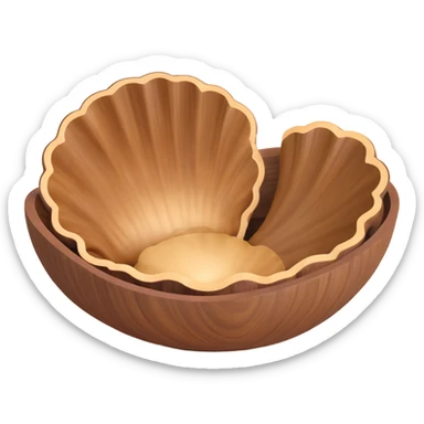 walnut with shell sticker