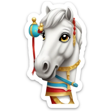Elegant Carousel horse circus  sticker