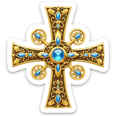 Eastern Orthodox cross. Transparent bakgrund. sticker