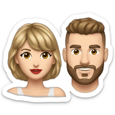 taylor swift and travis kelce sticker