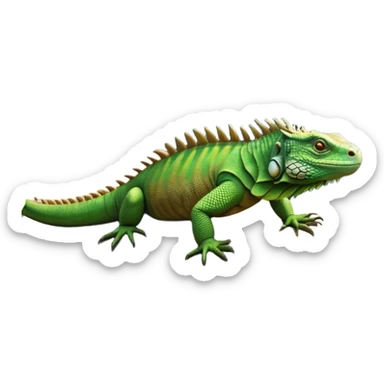 cinematic-iguana-realistic-full-body-basking-emoji,-long-scaly-body-stretched-out-on-a-sunlit-rock,-spiny-ridge-running-down-its-back,-textured-green-and-brown-skin-dappled-with-light,-sharp-intelligent-eyes-studying-the-surroundings,-long-tail-draped-over-the-stone,-simplified-yet-realistic-focused-features,-highly-detailed,-glowing-with-a-warm-tropical-glow

 sticker