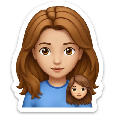 Gostaria que gerasse vários emojis de menina do cabelo cacheado grande, um castanho claro sticker