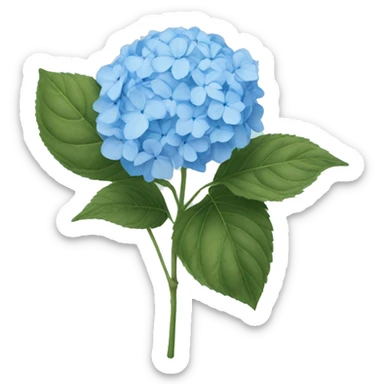 light blue hydrangea sticker