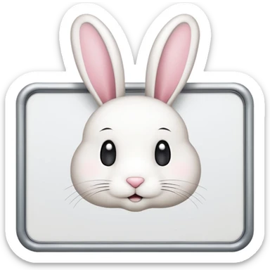 make a white billboard with the text “bun you” inside lt without a bunny just the text  sticker