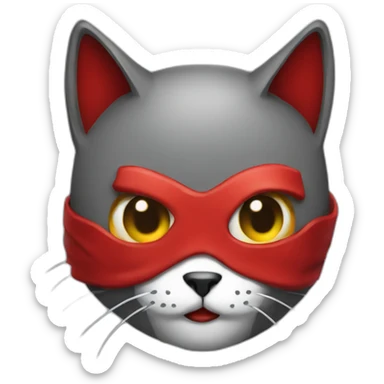 Cat hacker with red hood sticker