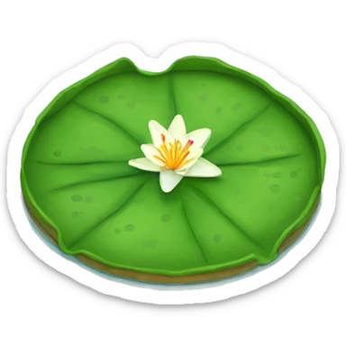 Sad lily pad sticker