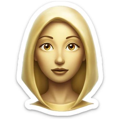 Pleiadian radiant diva woman female golden third eye sticker