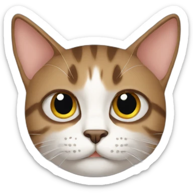 gato sin orejas sticker