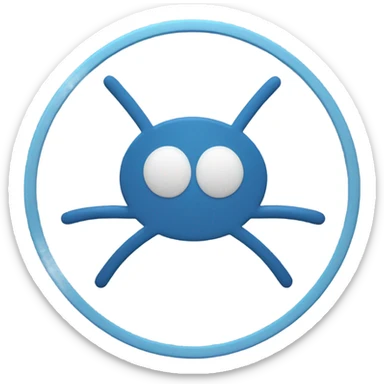 Tick mark in the blue circle  sticker