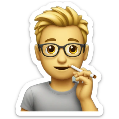 Meuf qui fume une cigarette pendant son anniversaire sticker