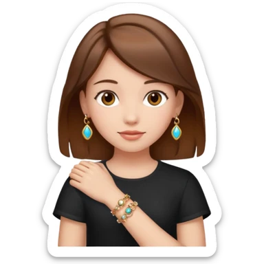 Charm Bracelet Girl sticker