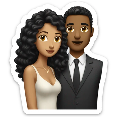 White-man-with-a-curly-black-hair-cut-fade-kissing-a-brown-woman-with-long-black-waved-hair sticker