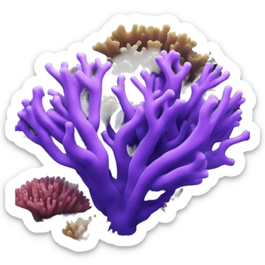 purple coral reef sticker