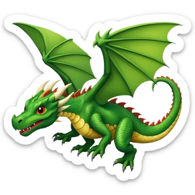 a dragon flying sticker