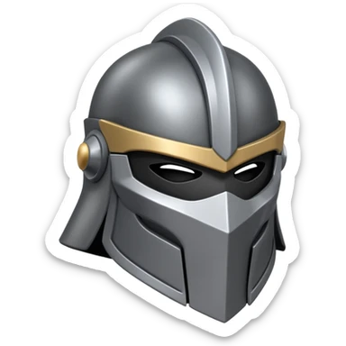 master shredder's helmet from teenage mutant ninja turtles, no eyes or face, just the helmet and related material lets make it a silhouette sticker