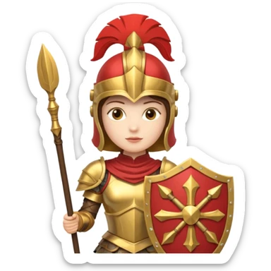 Minerva is the Roman goddess of wisdom, strategic warfare, commerce, and the arts, and is considered one of the most important Roman deities alongside Jupiter and Juno, forming the Capitoline Triad. sticker