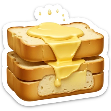 jacquemus handbag in the form of butter that melts on a piece of bread sticker