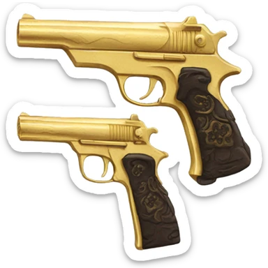 Pistolas de oro sticker