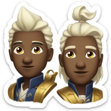 white named Elijah playing genshin impac sticker