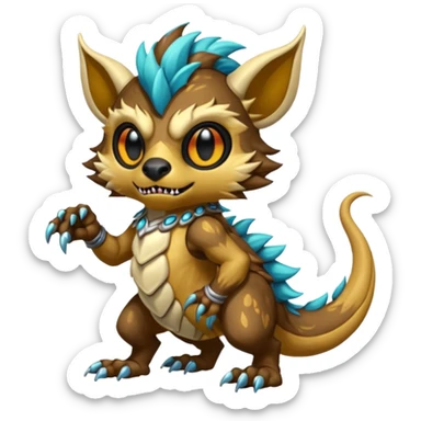 Vernid-Protogen-Grem2-Wickerbeast-Bagbean-animal-fusion-hybrid-creature sticker