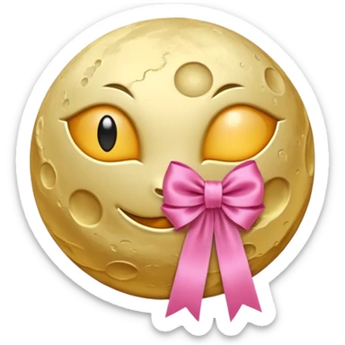 🌕🎀 merge these emojis and make new emoji don't make picture make emoji sticker