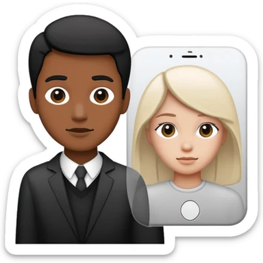 Chat debout noir et blanc sticker