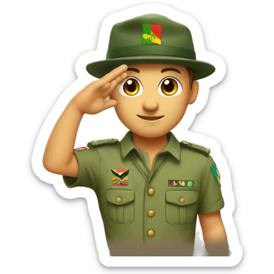 Zimbabwe scout salute with short and short sleeve as well as cub cap sticker