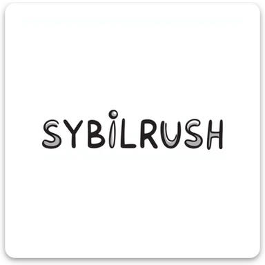 The text "SYBILRUSH" written clearly sticker
