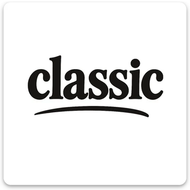 Edit the sign in the image to change the text to a font closely resembling the Vlasic pickle logo font. Keep the word 'classic' and maintain the hand drawn doodle style with the sign very large and prominent. sticker