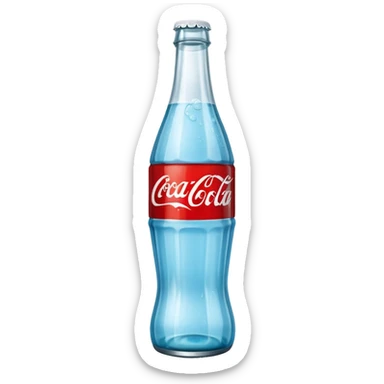 light blue Coca-Cola bottle sticker