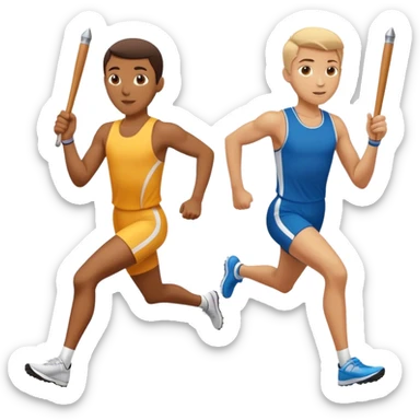 Olympic passing the baton  sticker