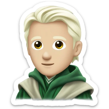 Draco Malfoy in Slytherin clothes sticker