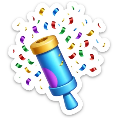 party popper     sticker