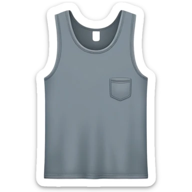 cute Tank Top in Slate Gray, width and height of tank top must be equal sticker