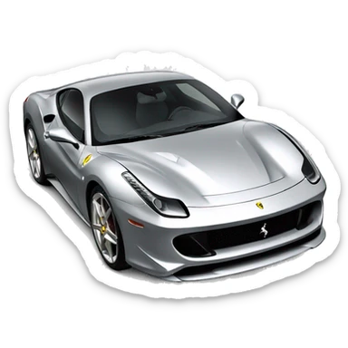 ferrari silver en 180 grados sticker
