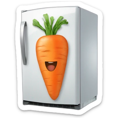 Carrote dans un frigo sticker