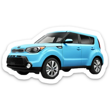Sky blue kia soul sticker