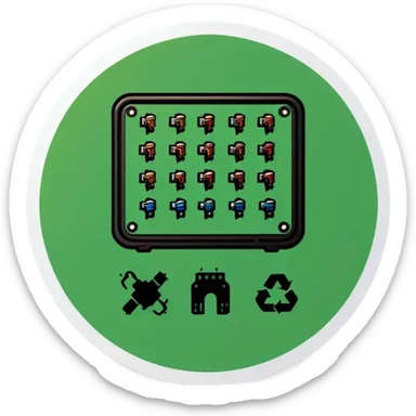 recycling electric materials sticker