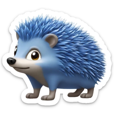Blue hedgehog sticker