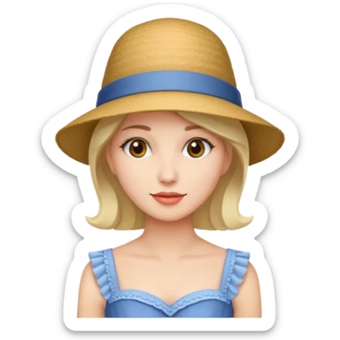 woman wit hat and dress sticker