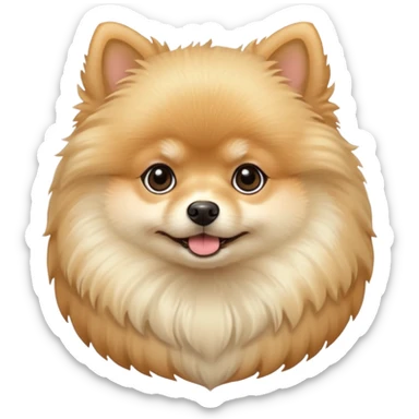 Pomeranian cream color sticker