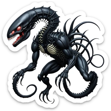  Venom-Gabite-Xenomorph-hybrid-fantasy-creature (full body) sticker