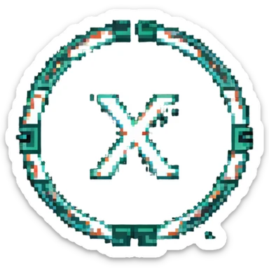 Kaspa crypto coin with K symbol sticker