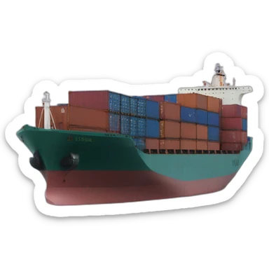 Cargo Ship Container sticker