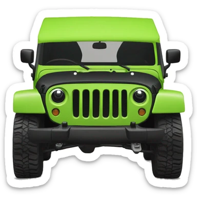 a jeep lime green color sticker