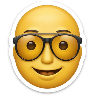 arrogant emoji wearing dark sunglasses sticker