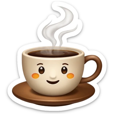 Cup of coffee without face sticker