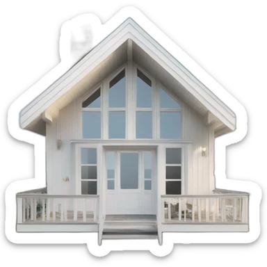 iconic scandinavian architecture holiday home front sticker